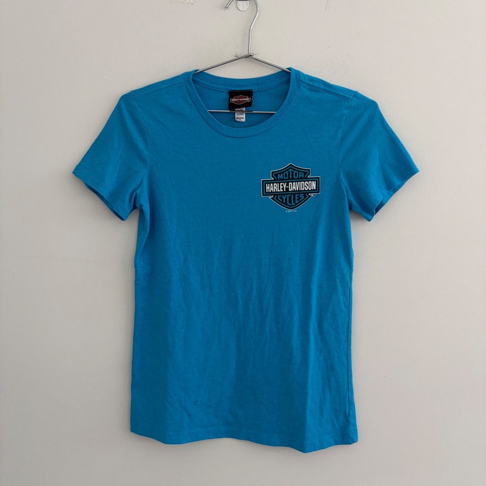 Harley Davidson Lake of the Ozarks Blue Graphic T-Shirt Large